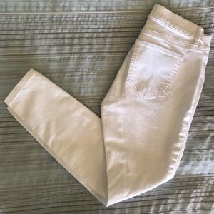 Ann Taylor Skinny White Jeans High Waisted 2P EUC